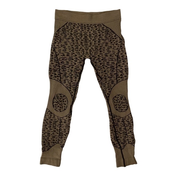 Athleta Leopard Cheetah Animal Print Leggings Pants Tights Made in Italy - Picture 3 of 7